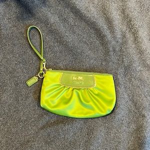 Green coach wristlet